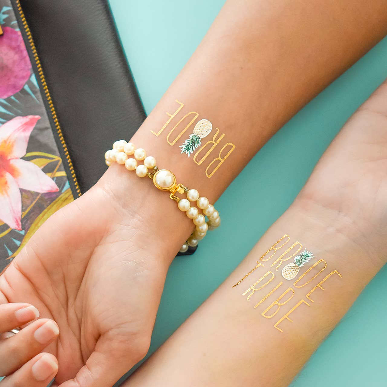 Bachelorette Bling Pineapple Variety Set - Temporary Tattoo