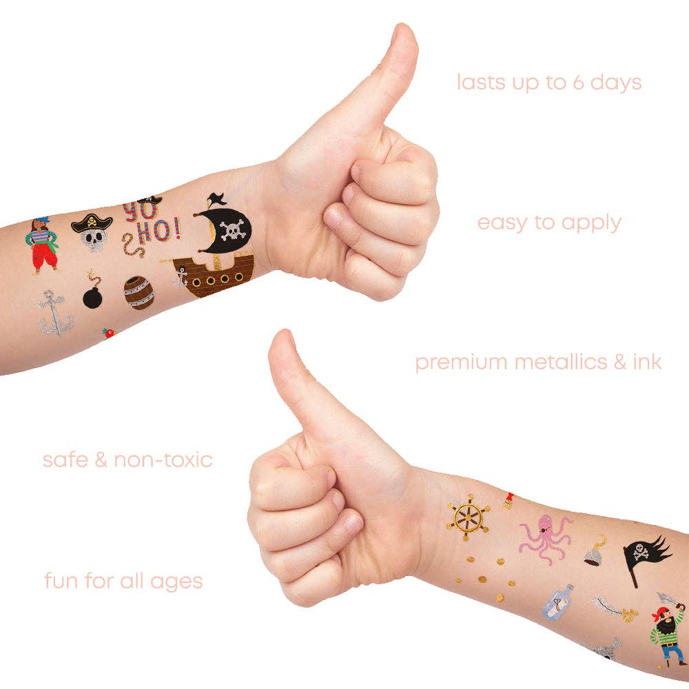 PIRATE TEMPORARY TATTOO KIDS PACK