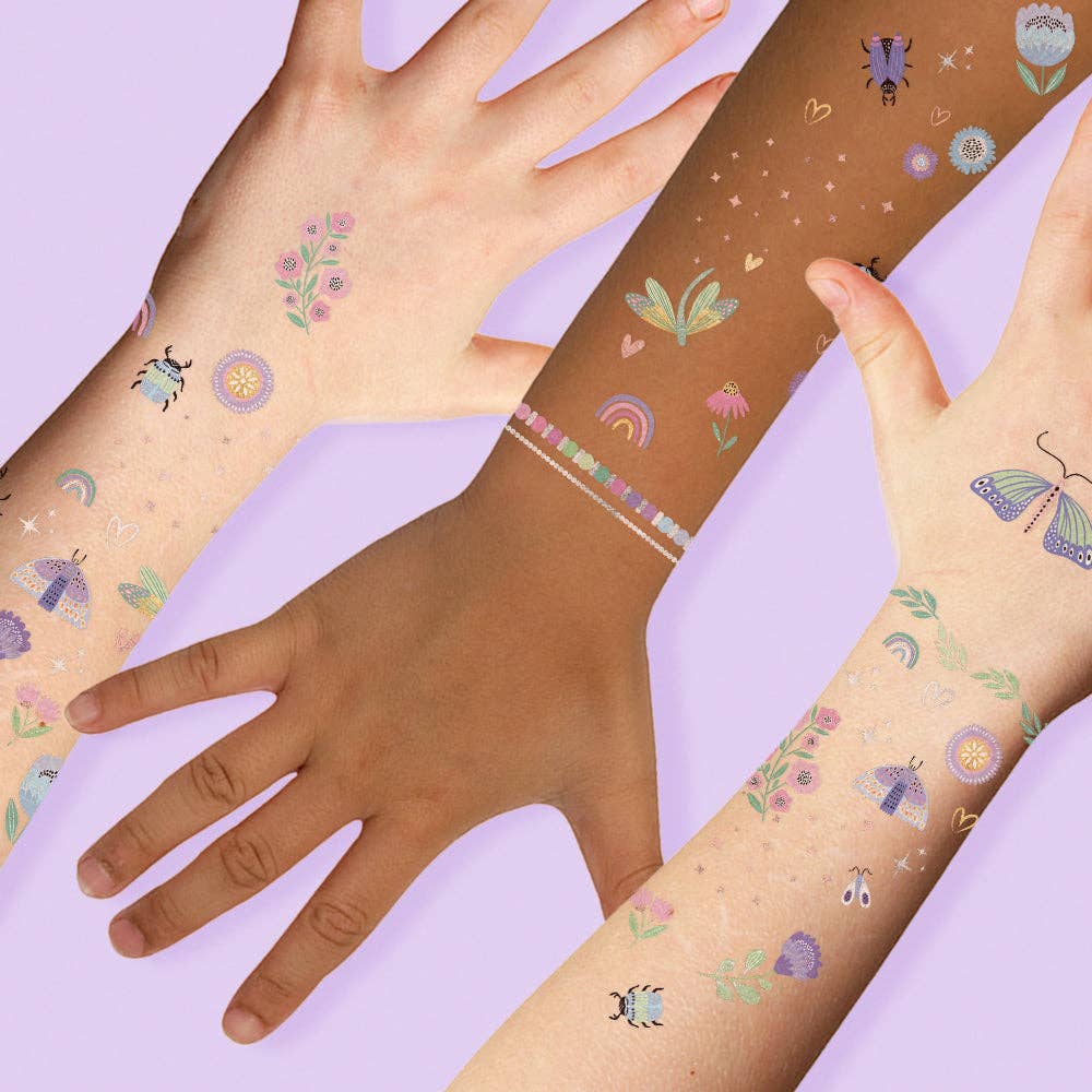 SECRET GARDEN TEMPORARY TATTOO KIDS PACK