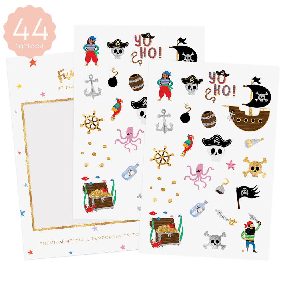PIRATE TEMPORARY TATTOO KIDS PACK