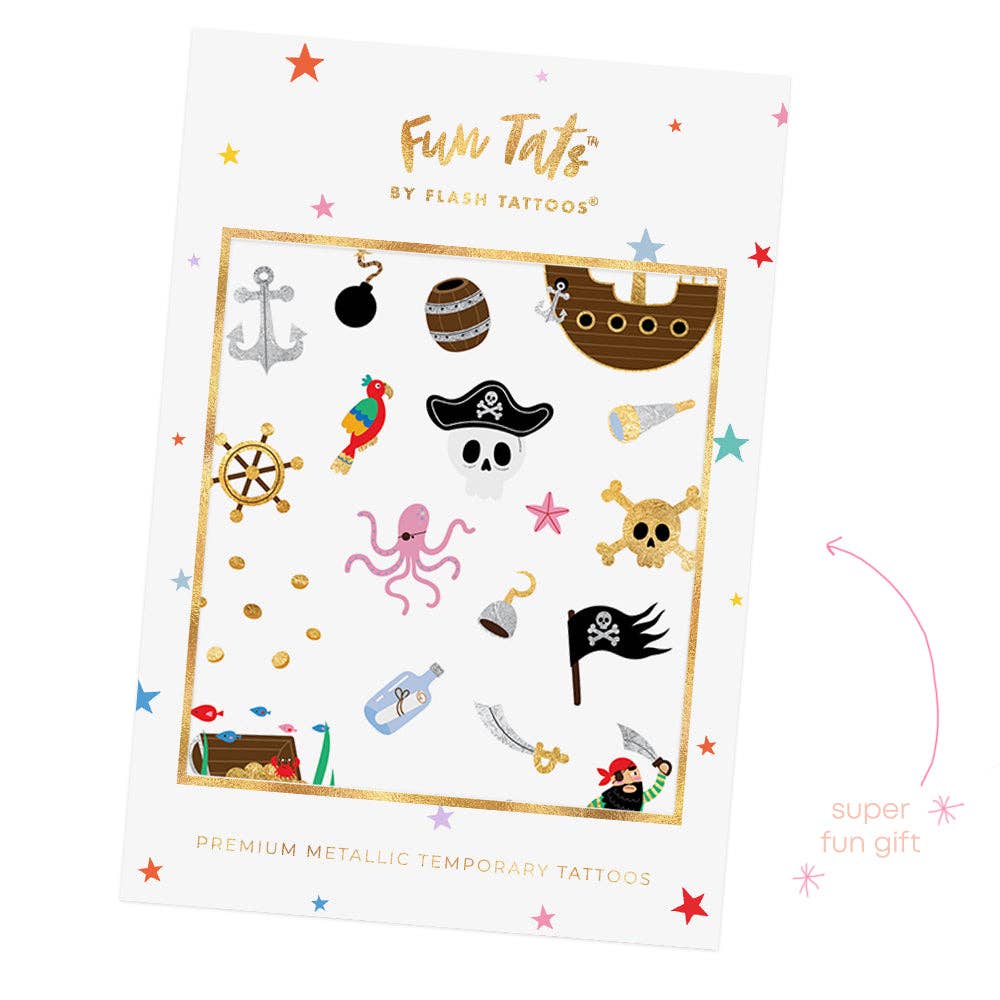 PIRATE TEMPORARY TATTOO KIDS PACK