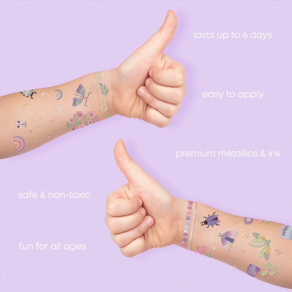 SECRET GARDEN TEMPORARY TATTOO KIDS PACK
