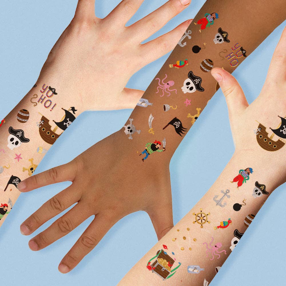 PIRATE TEMPORARY TATTOO KIDS PACK