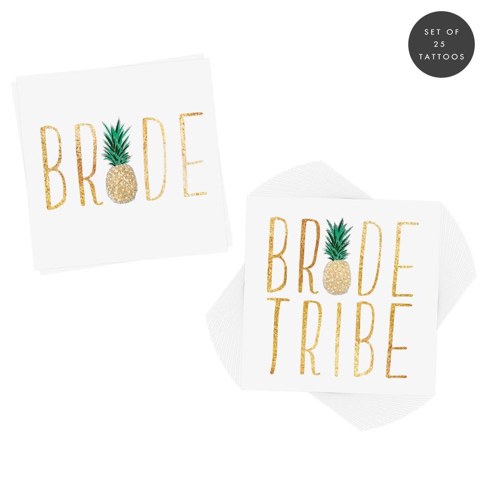 Bachelorette Bling Pineapple Variety Set - Temporary Tattoo