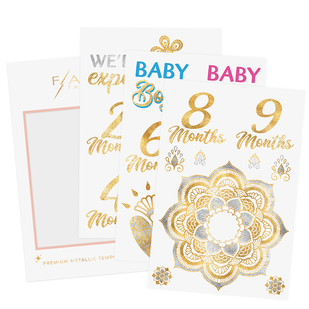 Mama Milestones Henna Temporary Tattoo Pack