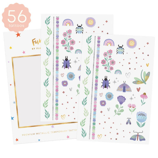SECRET GARDEN TEMPORARY TATTOO KIDS PACK