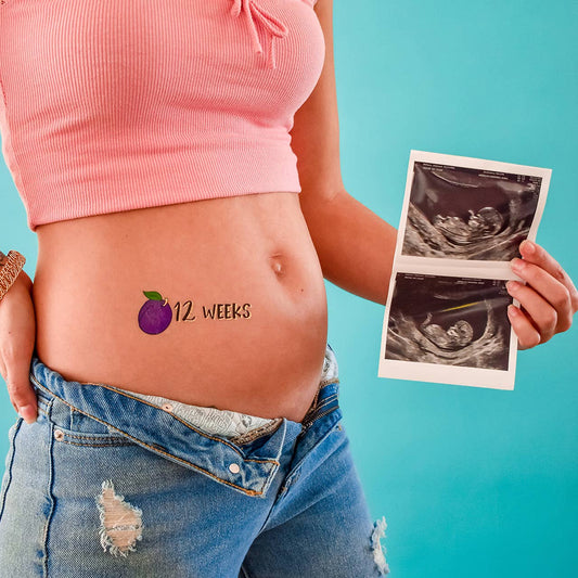 Mama Milestones Fruit Temporary Tattoo Pack
